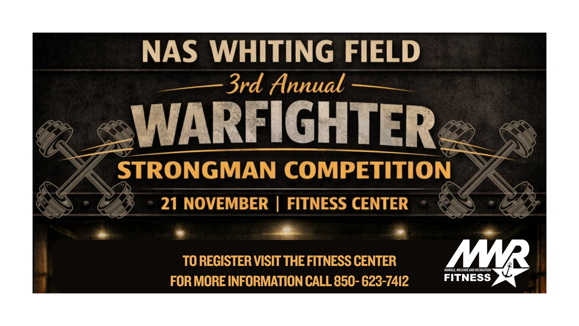 Promotional graphic for a Strongman fitness competition.