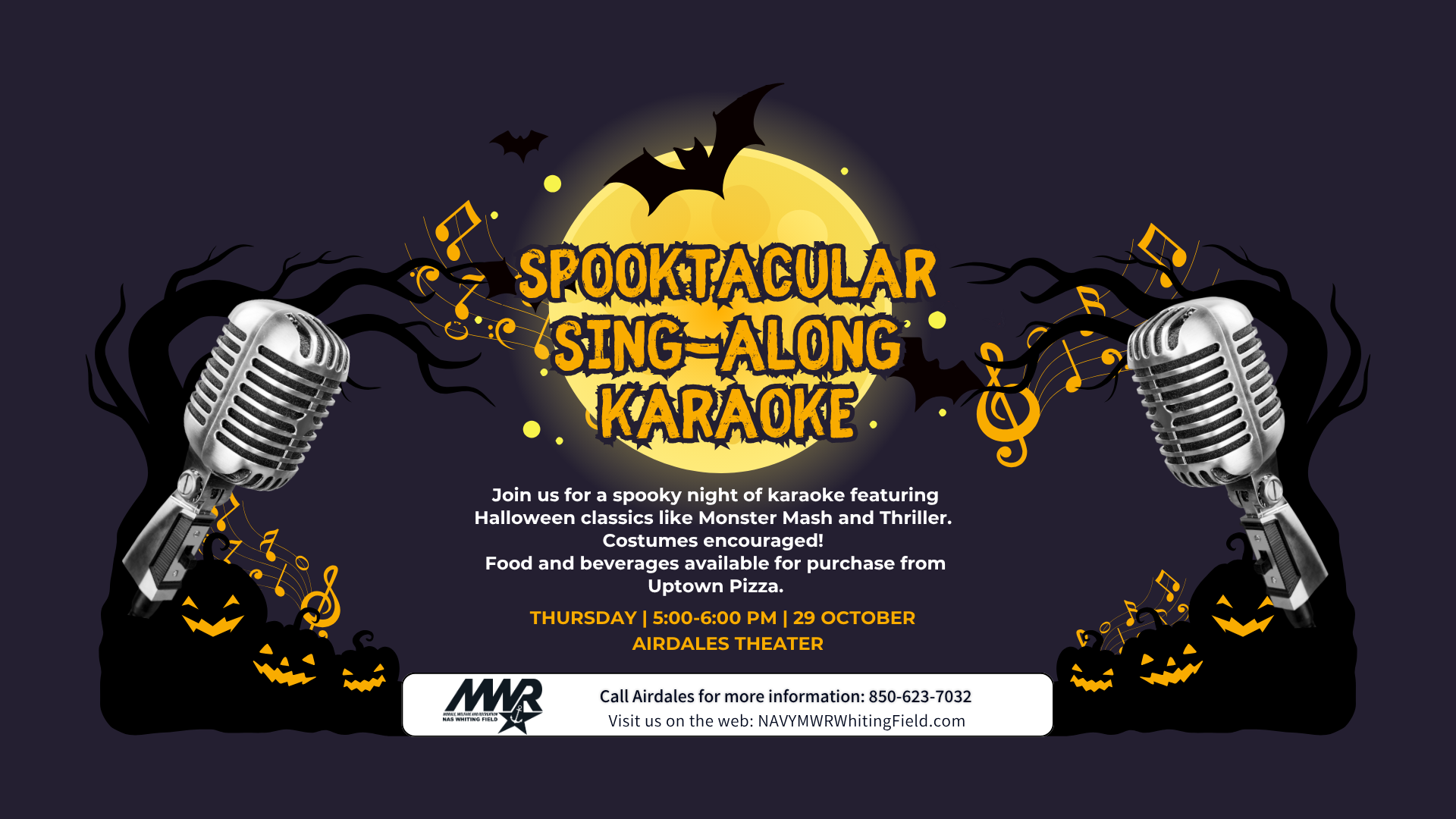 Promotional material for Spooktacular Sing-Along Karaoke