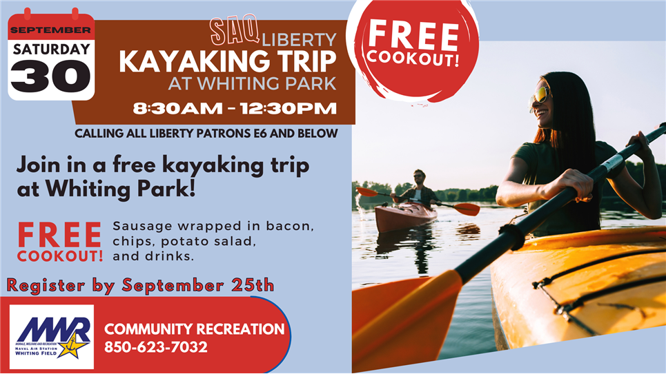 Liberty Kayak Outing and Cookout
